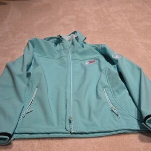 Teal Softshell Jacket with Logo